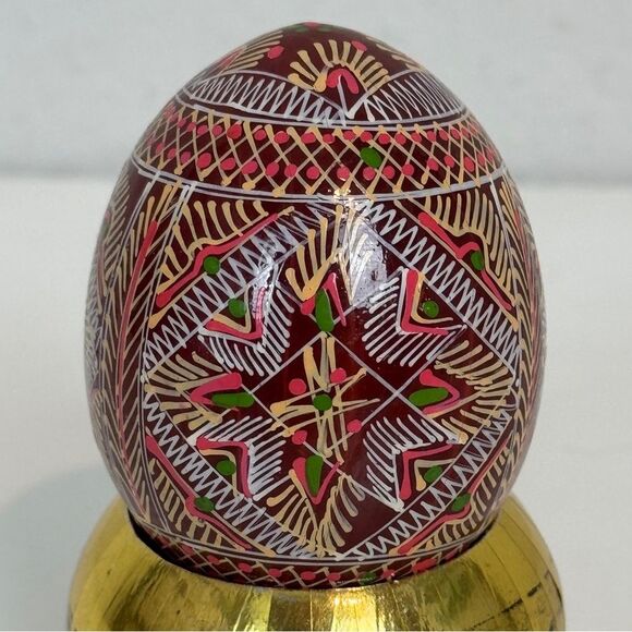 Handcrafted Ukrainian Pysanka Hand-painted Decorative Artisan Easter Egg - Picture 2 of 7